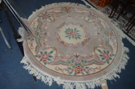 Circular Floral Patterned Rug 176cm
