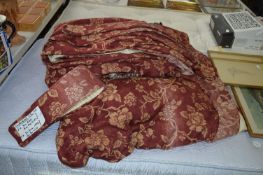 Set of Floral Patterned Curtains 2m x 3m Drop 4m W