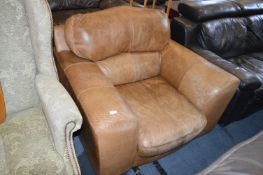 Brown Leather Armchair