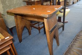 Solid Oak Table with Wrought Metal Fittings