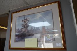 Framed Jack Rigg Print - Princes Dock