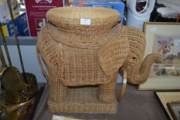 Wicker Elephant Stool
