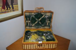 Wicker Picnic Basket and Contents