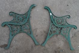 Pair of Cast Iron Bench Ends