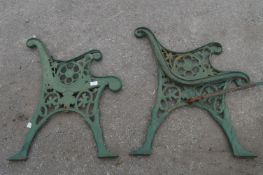 Pair of Cast Iron Bench Ends