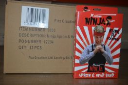*Box of 12 Ninja Aprons & Headbands