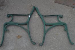Pair of Cast Iron Bench Ends