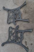 Pair of Cast Iron Bench Ends