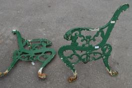 Pair of Cast Iron Bench Ends