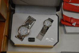 Set of Ladies & Gents Matching Wristwatches