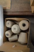 Box Containing Cones of Knitting Wool