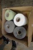 Box Containing Cones of Knitting Wool