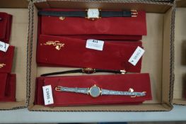 Box of Ten Ladies Fashion Watches with Leather Str