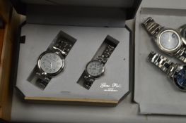 Set of Ladies & Gents Matching Wristwatches