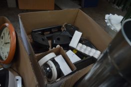 Box Containing CCTV Camera, Hole Punches, Statione