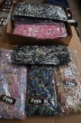 Box of 10 Fuzz Scarves (Various Colours)