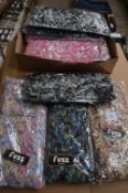 Box of 10 Fuzz Scarves (Various Colours)