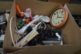 Box Containing Wall Clock, Label Printer, Extensio