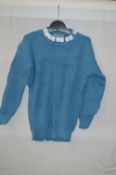 Box of Five Blue Crew-Neck Knitted Jumpers