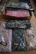 Box of 10 Fuzz Scarves (Various Colours)