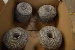 Box Containing Cones of Knitting Wool