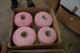 Box Containing Cones of Knitting Wool