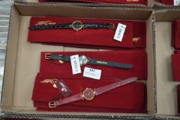 Box of Ten Ladies Fashion Watches with Leather Str