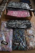 Box of 10 Fuzz Scarves (Various Colours)