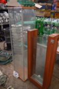 Two Glass Display Cabinets