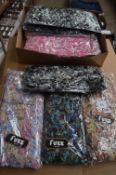 Box of 10 Fuzz Scarves (Various Colours)