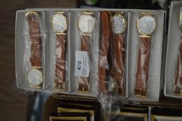 Ten Ladies Wristwatches with Tan Leather Straps