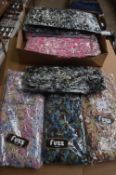 Box of 10 Fuzz Scarves (Various Colours)