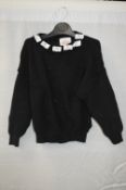 Box of Five Black Crew-Neck Knitted Jumpers