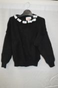 Box of Five Black Crew-Neck Knitted Jumpers