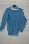 Box of Five Blue Crew-Neck Knitted Jumpers
