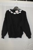 Box of Five Black Crew-Neck Knitted Jumpers