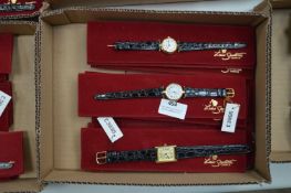 Box of Ten Ladies Fashion Watches with Leather Str