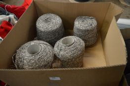 Box Containing Cones of Knitting Wool