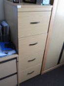 *Four DRawer Foolscap Filing Cabinet in Light Oak