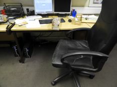 *Straight Desk with Standalone Drawer Pedestal and