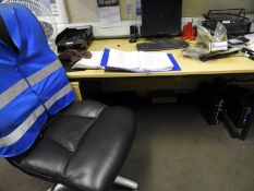 *Straight Desk with Standalone Drawer Pedestal and