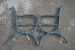 Pair of Cast Iron Bench Ends