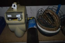 Hose Reel, Weed Control Fabric, Hanging Baskets, e