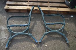 Pair of Cast Iron Bench Ends