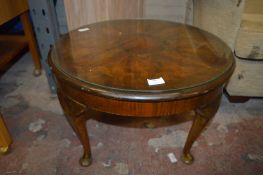 Round Glass Topped Side Table