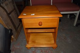Pine Bedside Drawer with Shelf