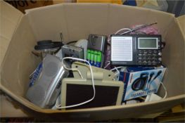 Box of Radios, Radio Cassettes, Lamp, Lights, etc.