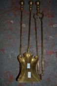 Set of Brass Fire Irons