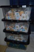 Four Boxes of British Stamps