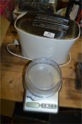 Toaster and Electronic Kitchen Scales